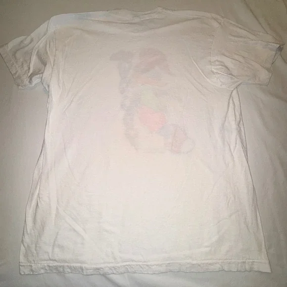 Universal Studios Woody Woodpecker T-Shirt Mens L White Good 1990 Vintage Neon - Picture 4 of 4